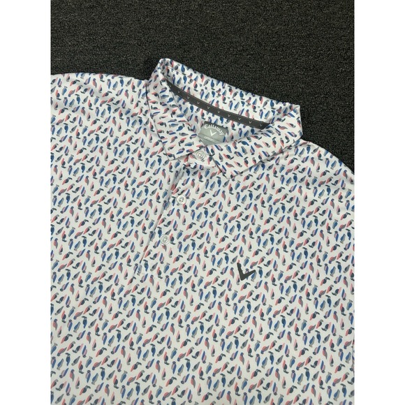 Callaway Other - Callaway Golf Polo Shirt Men's XXL 2XL Birds Parrots Geometric Stretch Wicking